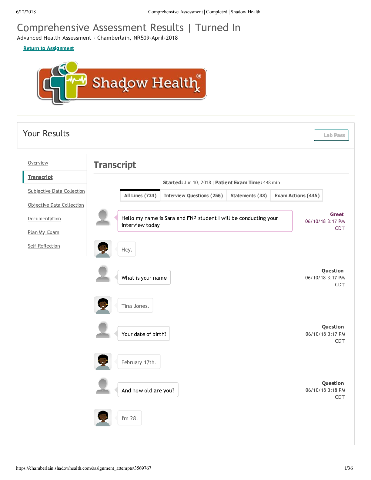 Preview image of Comprehensive Assessment Transcript, All Correct Latest Review, (Latest 2021) Correct Study Guide, Download to Score A document